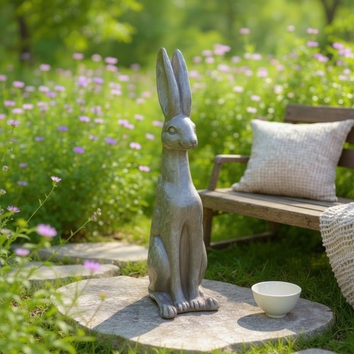 Garten ornamente hase - garten,